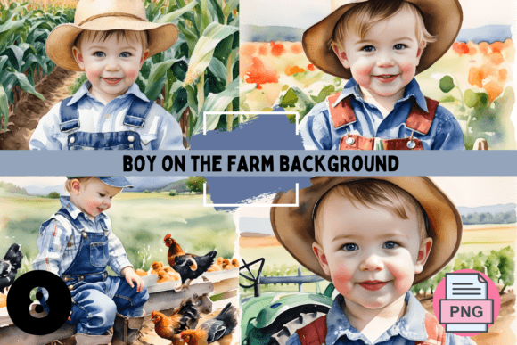 Boy on the Farm Backgrounds: Capturing Countryside Charm