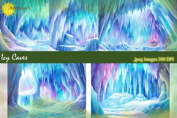 Bring the Chill: How to Use Icy Caves Backgrounds in Your Designs