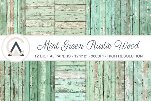 Charming Mint Green Old Rustic Wood Backgrounds for Creative Projects