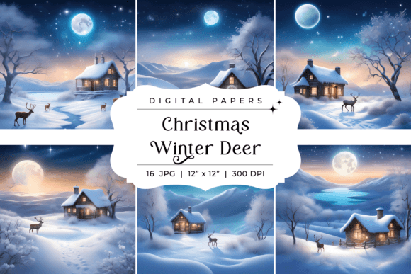 Christmas Winter Deer Backgrounds: A Designer's Dream Asset