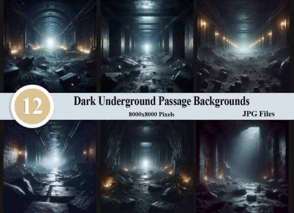 Dark Underground Passage Backgrounds: Elevate Your Halloween Graphics