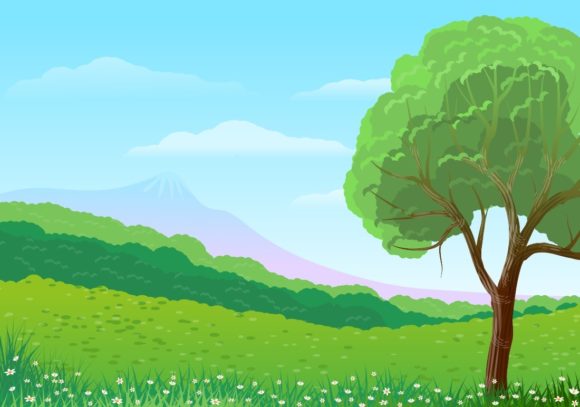 Elevate Your Projects with 3 Illustrated Landscape Backgrounds