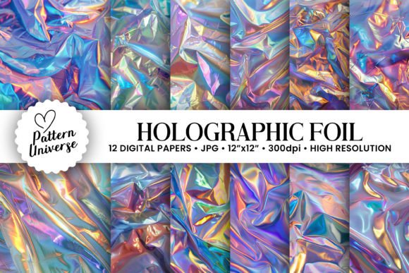 Elevate Your Projects with Holographic Foil Texture Backgrounds