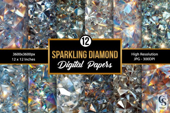 Elevate Your Projects with Sparkling Diamond Texture Backgrounds
