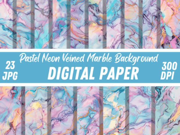 Pastel Neon Veined Marble Backgrounds: A 2024 Design Essential