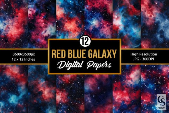 Red & Blue Galaxy Backgrounds: Elevate Your Creative Projects