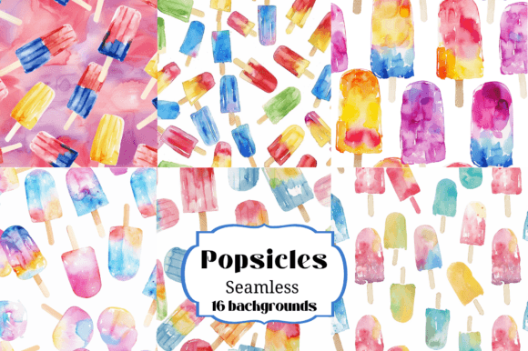 Sweeten Your Designs with 16 Popsicle Seamless Backgrounds