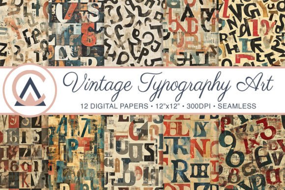 Timeless Texture: Using Vintage Typography Art Backgrounds
