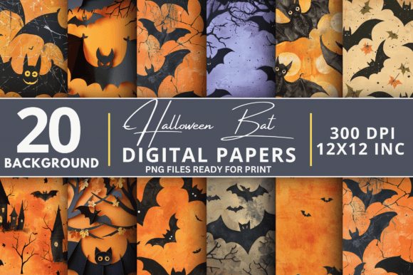 Unlocking Spooky Elegance: The Halloween Bat Digital Paper Backgrounds Collection