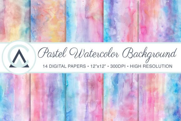 Watercolor Pastel Gradient Backgrounds for Modern Design