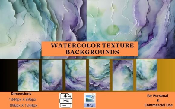 Watercolor Texture Backgrounds: Infusing Ethereal Calm into Your Projects